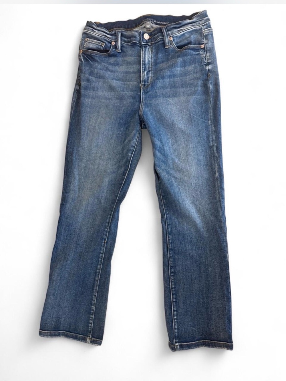 New York & Company Medium Blue Boot-Cut Jeans